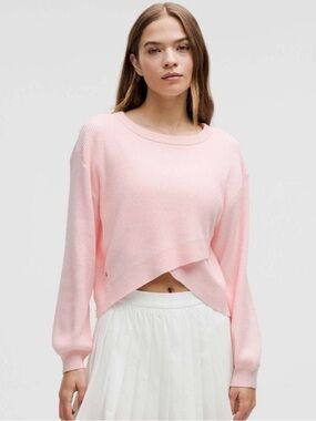 lululemon Reversible Crossover Sweater XL Strawberry Milkshake